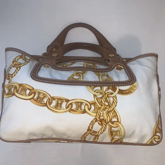 COPY - Celine Boogie handbag. Canvas and leather